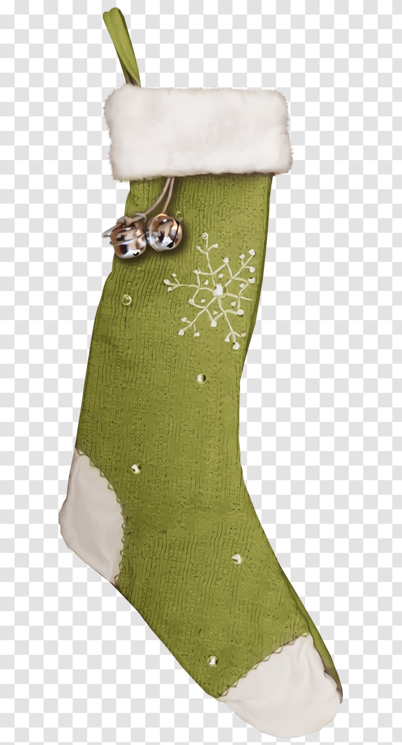 Christmas Stocking Socks - Green - Interior Design Decoration Transparent PNG