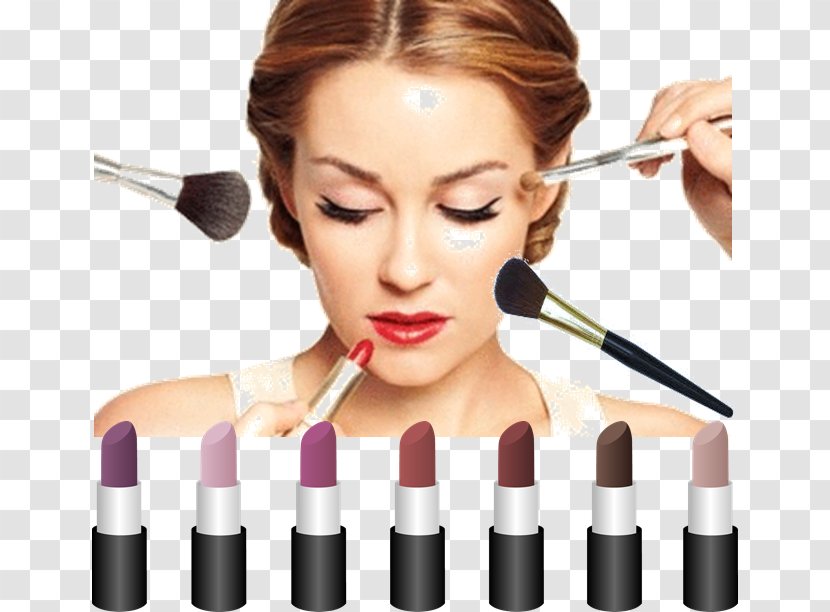 Cosmetics Make-up Artist Lipstick Eye Shadow Mascara - Lip - Makeup Transparent PNG