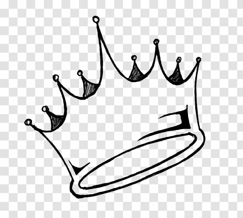 Drawing Crown Line Art Clip - Cartoon - CROWN BLACK Transparent PNG