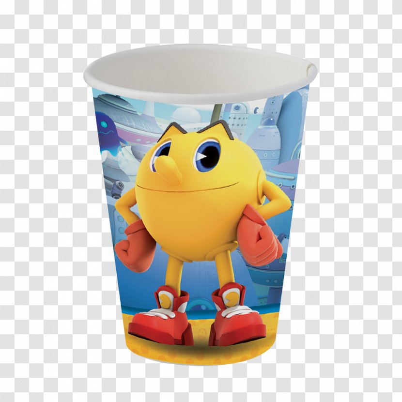 Pac-Man Cup Plastic Bag Disposable - Yellow - Lazy Man Transparent PNG