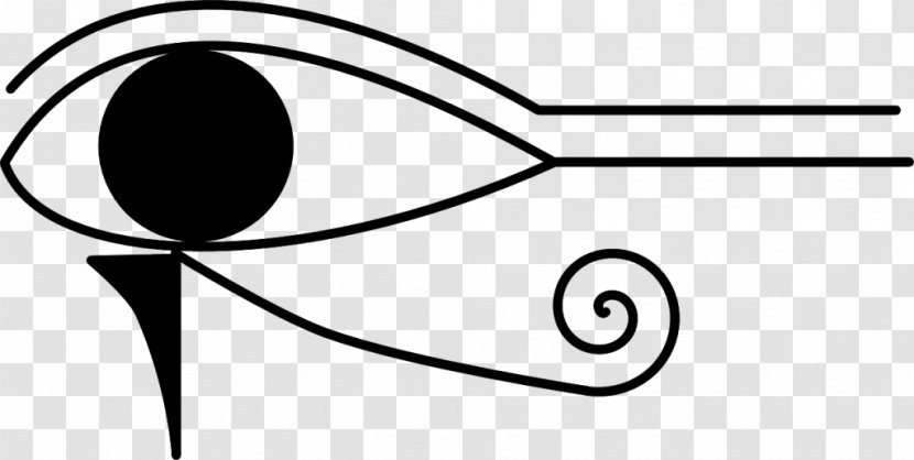 Eye Symbol - Egyptian Mythology - Blackandwhite Coloring Book Transparent PNG