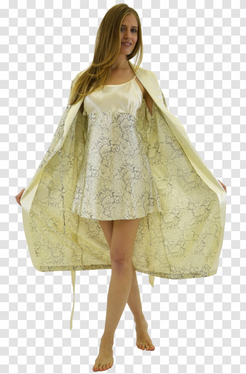 Slip Robe Silk Dress Kimono - Lace Transparent PNG