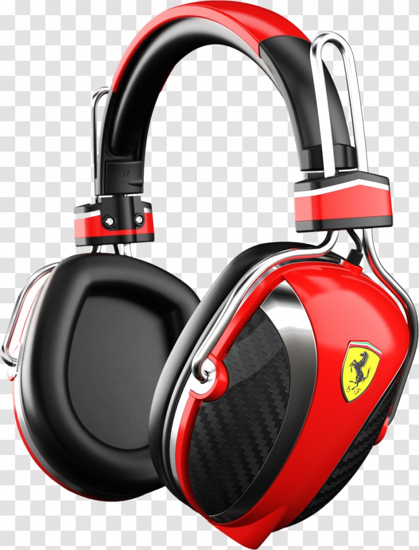 Scuderia Ferrari Headphones Audio Active Noise Control Transparent PNG