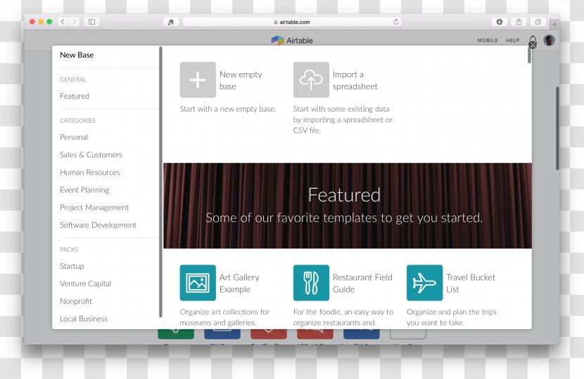 Airtable Database Computer Program FileMaker Pro - Filemaker Inc Transparent PNG