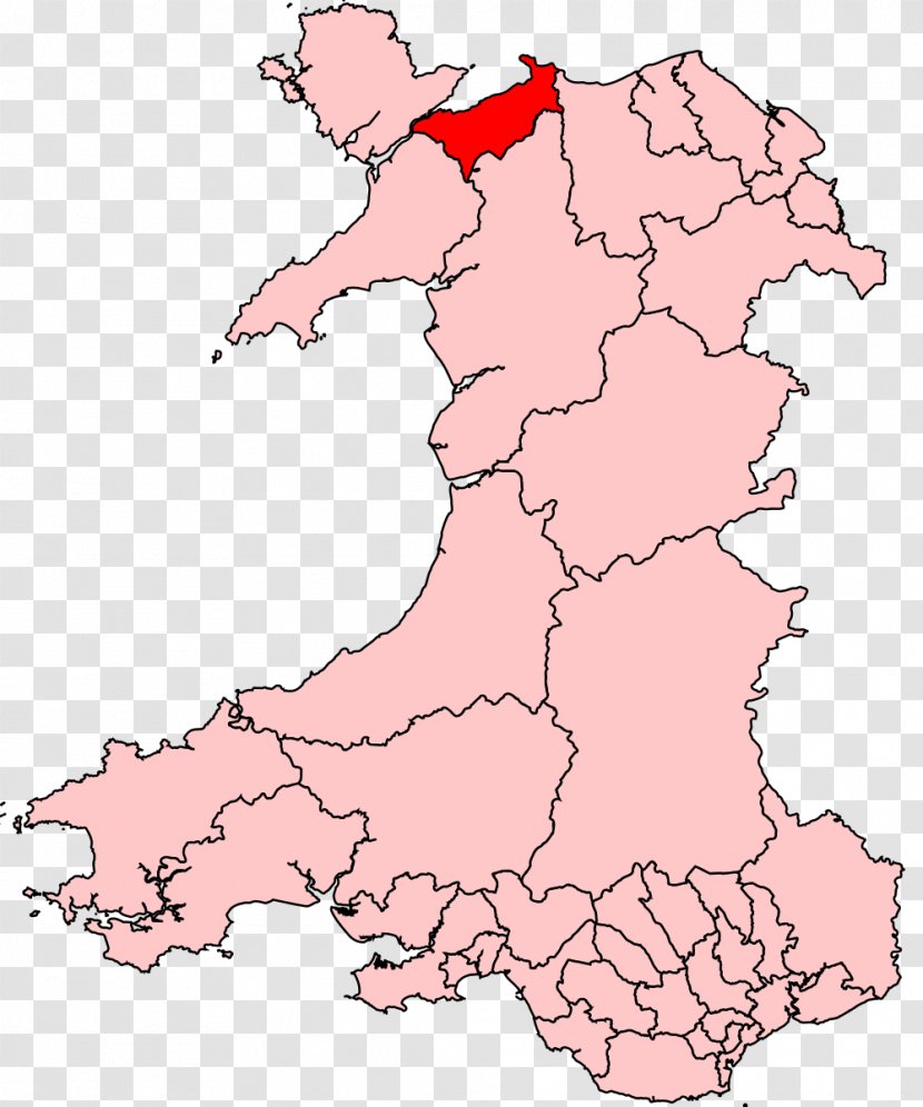 Aberconwy Clwyd Electoral District Map Transparent PNG
