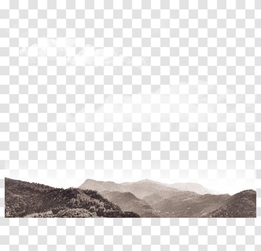 Black And White Brown Angle Pattern - Clouds Mountains Transparent PNG
