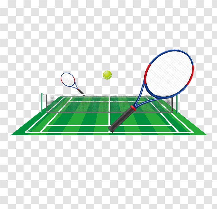 Tennis Centre Racket Clip Art - Net - Cartoon Court Transparent PNG