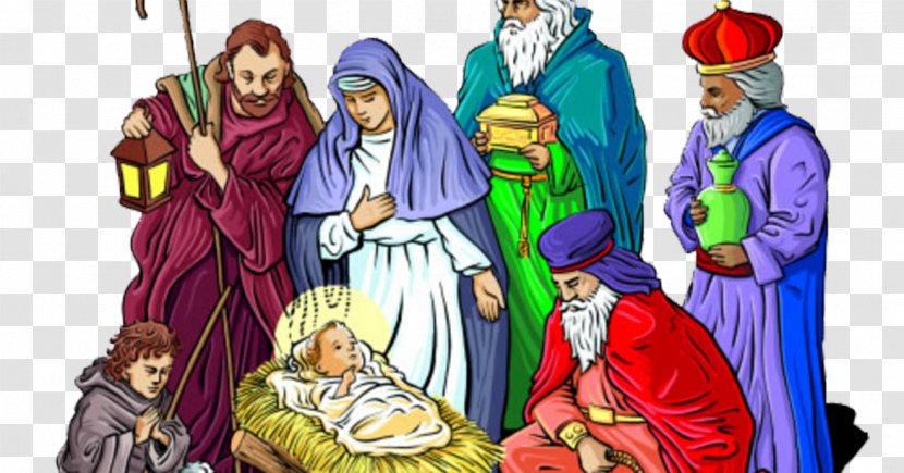 Santa Claus Christmas Eve Rudolph Nativity Scene - Jesus Transparent PNG