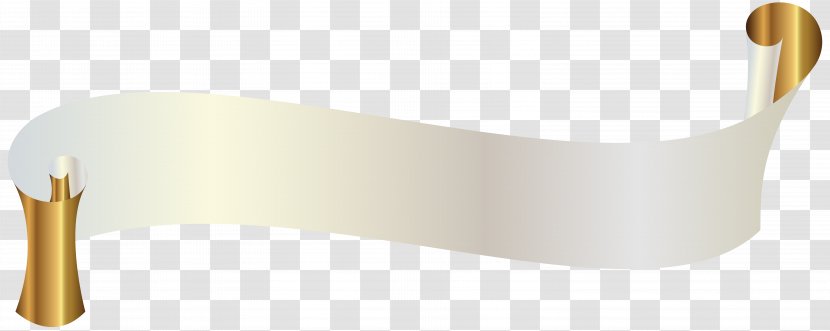 Writing Graphics Ribbon Content - White Banner With Gold Clipart Image Transparent PNG