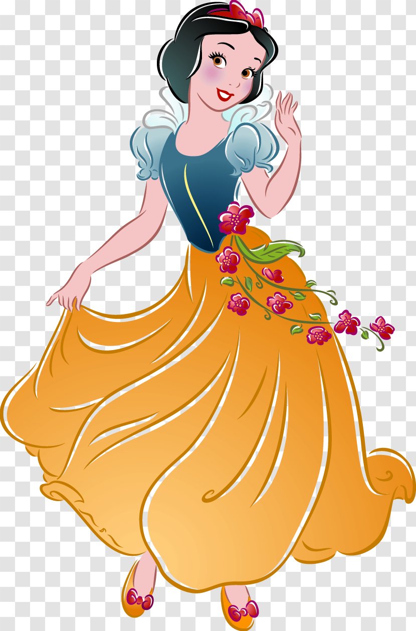 Snow White And The Seven Dwarfs Walt Disney Princess Clip Art - Flower Transparent PNG