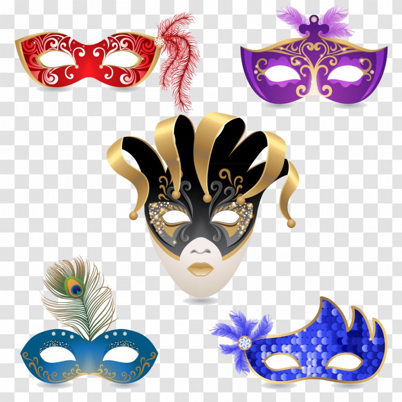 Carnival Of Venice Mask Stock Photography Masquerade Ball - All Kinds Feather Masks Transparent PNG
