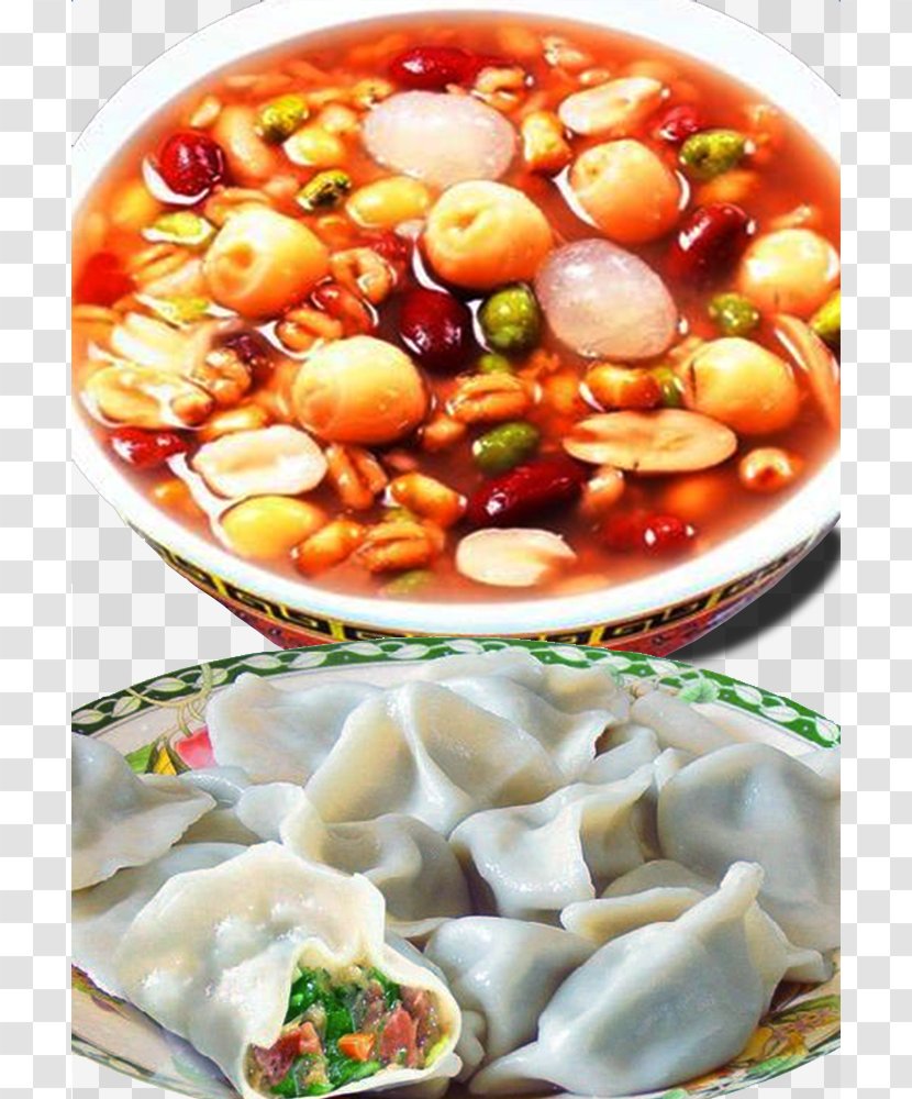 Laba Congee Porridge Food Ingredient - Asian - Red Dates, Lotus Seeds And Rice Pudding Transparent PNG