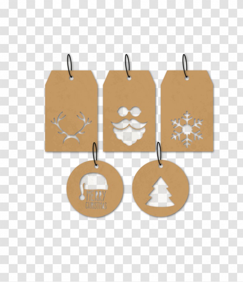 Christmas - Cartoon - Vector Simple Notes Khaki Transparent PNG