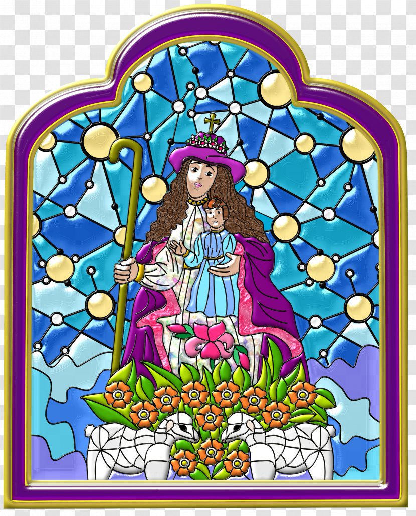Stained Glass Divina Pastora Drawing Transparent PNG
