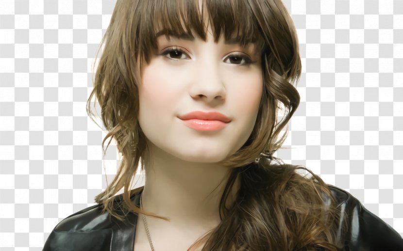 Demi Lovato Layered Hair Desktop Wallpaper Bangs - Cheek - Bob Cut Transparent PNG