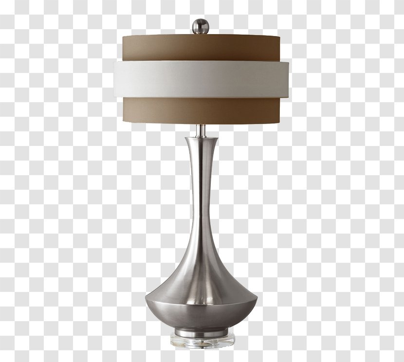 Light Fixture Table Furniture Lighting - Incandescent Bulb - Simple Double Metal Lampshade Bedside Lamp Transparent PNG