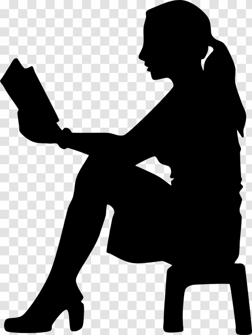 Book Silhouette - Sitting - Lady Transparent PNG