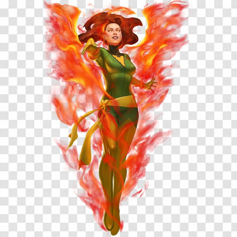 Jean Grey Marvel Puzzle Quest Rogue Comics - Cartoon - Image Transparent PNG