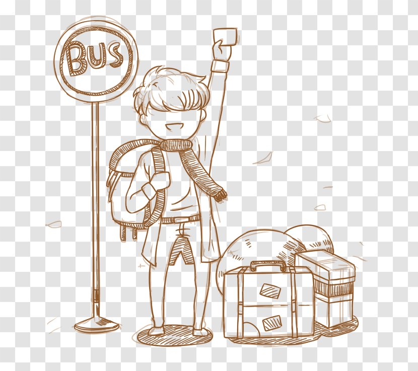 Cartoon Drawing Illustration - Return Home Transparent PNG