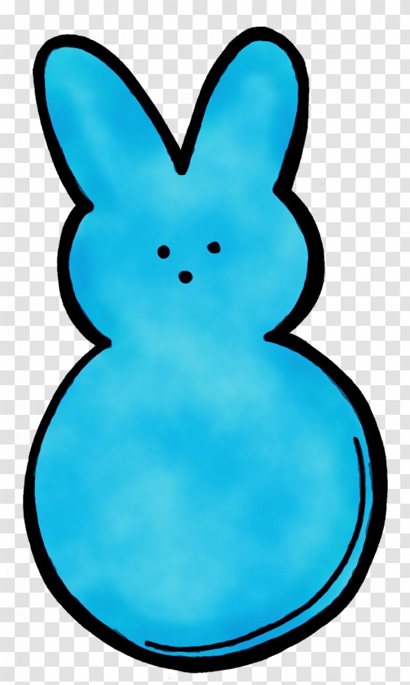 Aqua Turquoise Blue Teal Clip Art - Line - Rabbit Transparent PNG