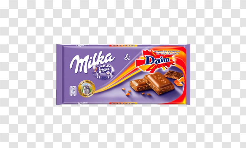 Chocolate Bar Milka Daim Milk - Hazelnut Transparent PNG