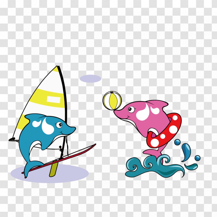 Cartoon Illustration - Play Ball Whale Transparent PNG