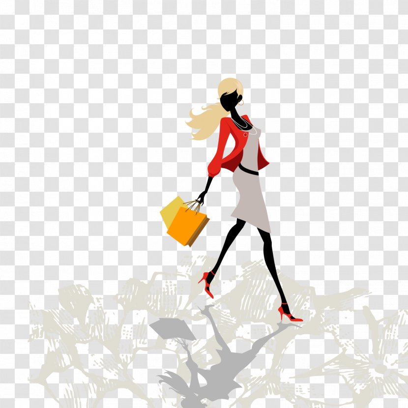 Fashion Euclidean Vector Illustration - Drawing - Elegant Woman Transparent PNG