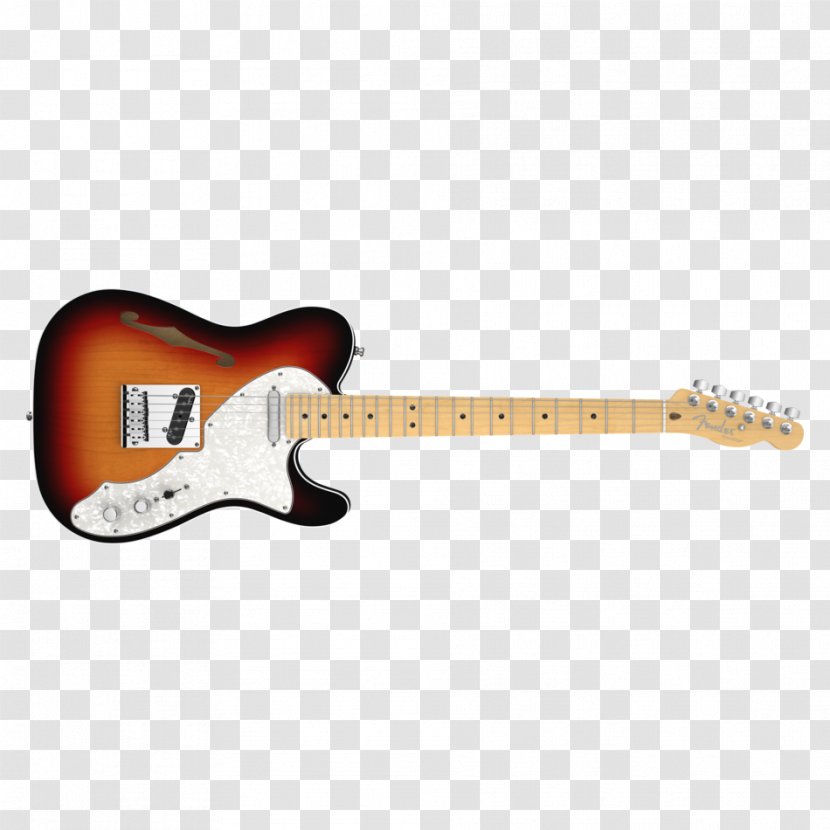 Fender Telecaster Thinline Stratocaster Deluxe Sunburst - Guitar Pro Transparent PNG