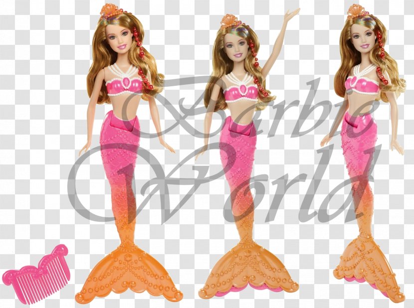 Amazon.com Barbie Doll Mermaid Coral - Pearl Transparent PNG