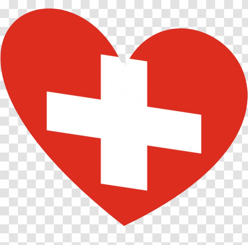 Flag Of Switzerland Heart Symbol - Hamburg Vector Transparent PNG