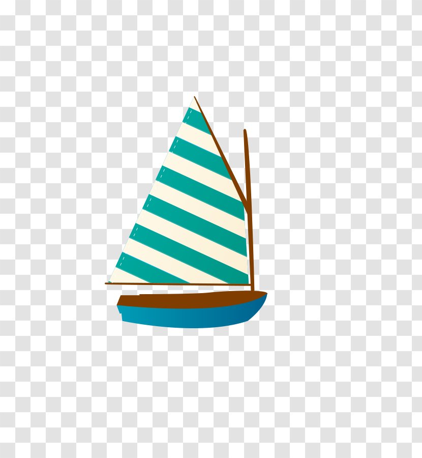 Sailing Ship Cartoon Clip Art - Triangle - Hand-painted Transparent PNG