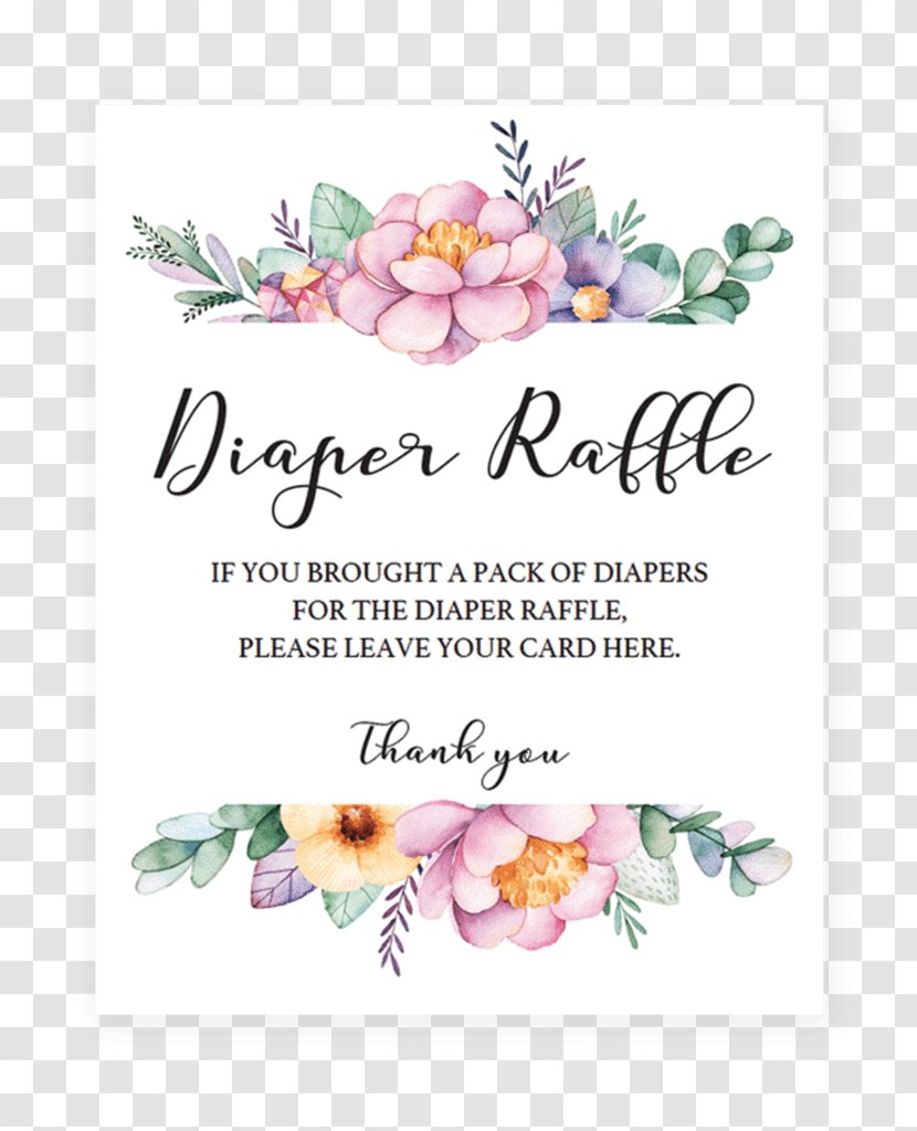 Diaper Cake Wedding Invitation Baby Shower Raffle - Tickets Transparent PNG