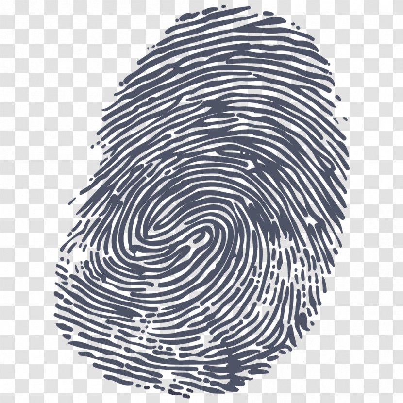 Fingerprint Hand - Spiral - Clipart Transparent PNG