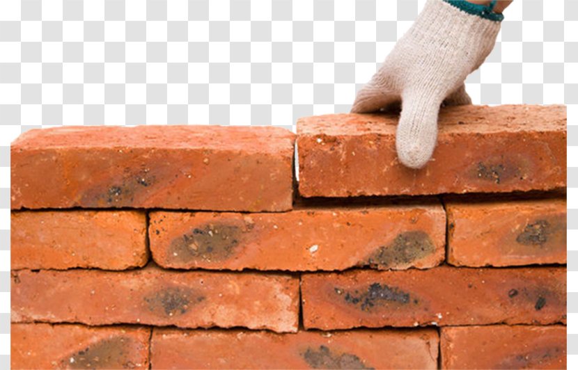 Wall Bricklayer House - Building - With The Red Brick Hand Transparent PNG