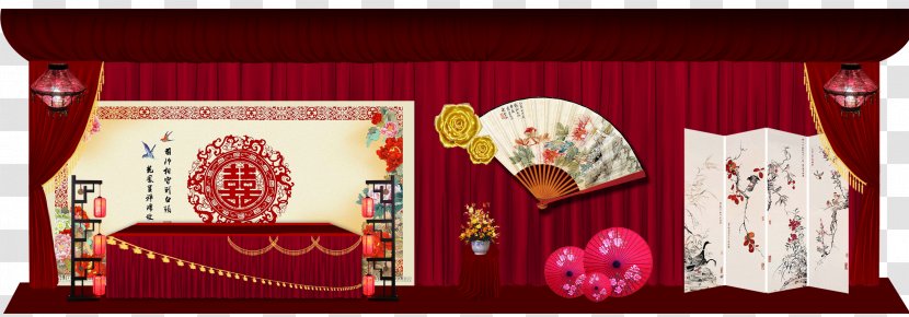 Wedding Red - Window - Chinese Style Transparent PNG
