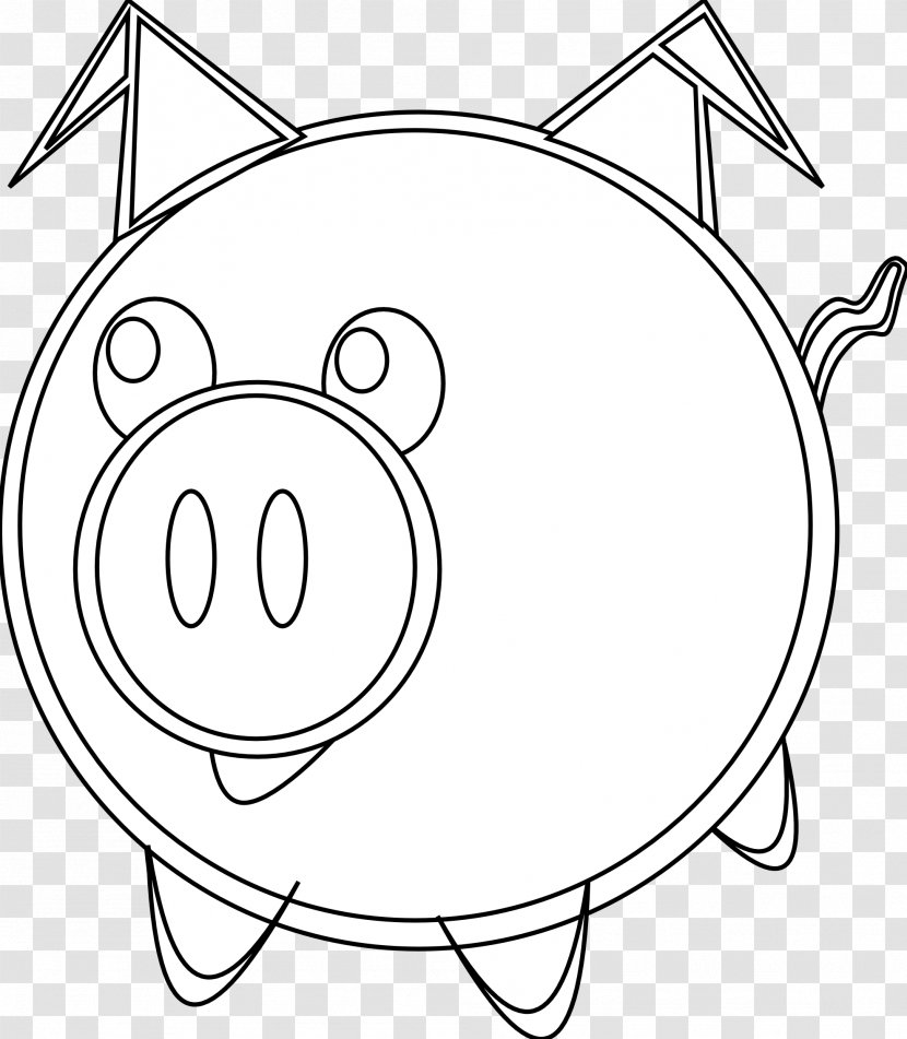 Drawing Coloring Book Domestic Pig Cartoon - Idea - Smile Transparent PNG