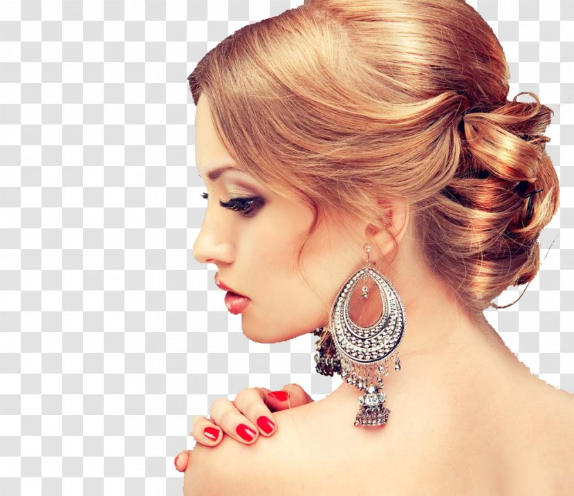 Earring Beauty Parlour Model Hairstyle - Earrings - Jewelry Transparent PNG