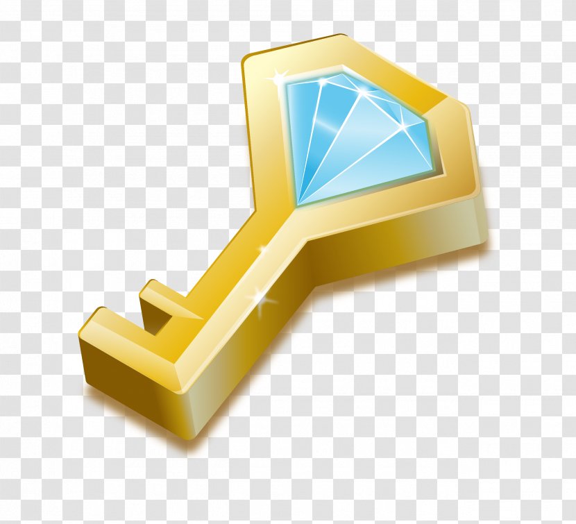 Angle - Yellow - Gold Key Transparent PNG