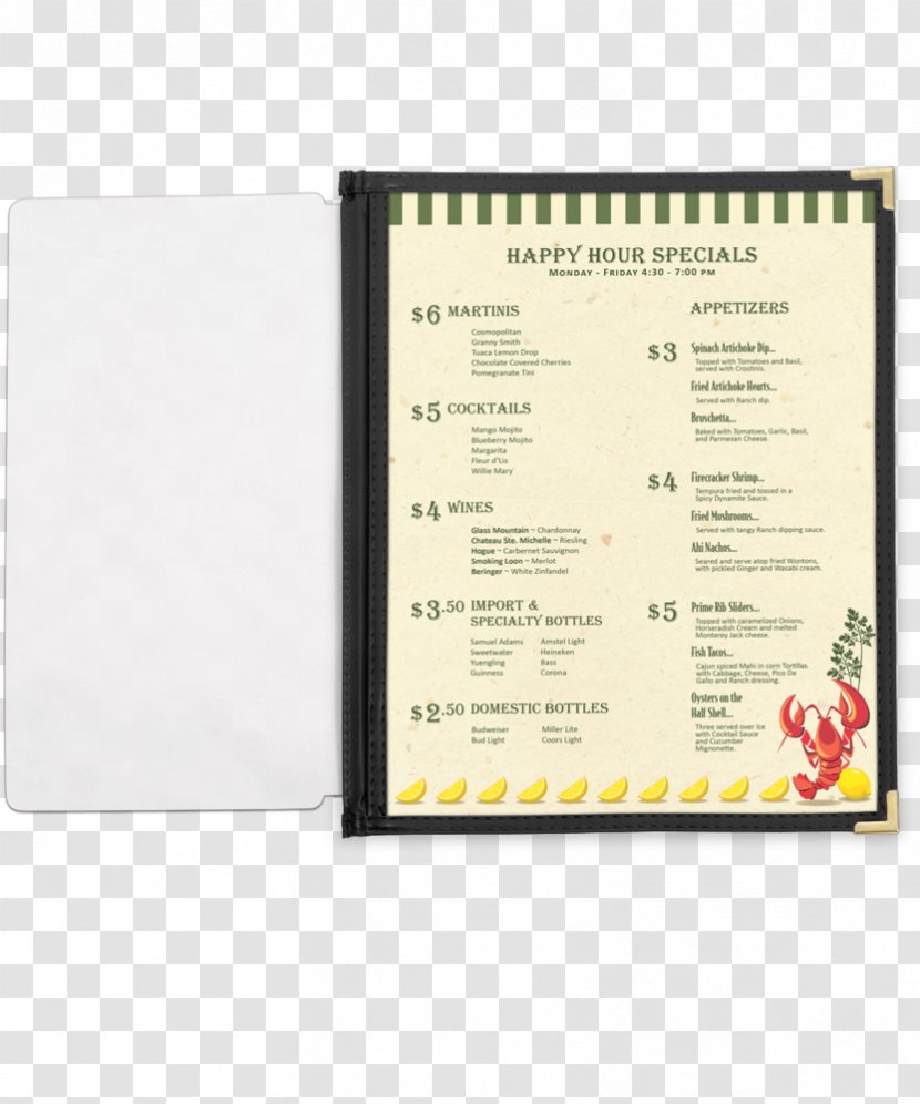 Cafe Menu Wine List Restaurant - Yellow Transparent PNG