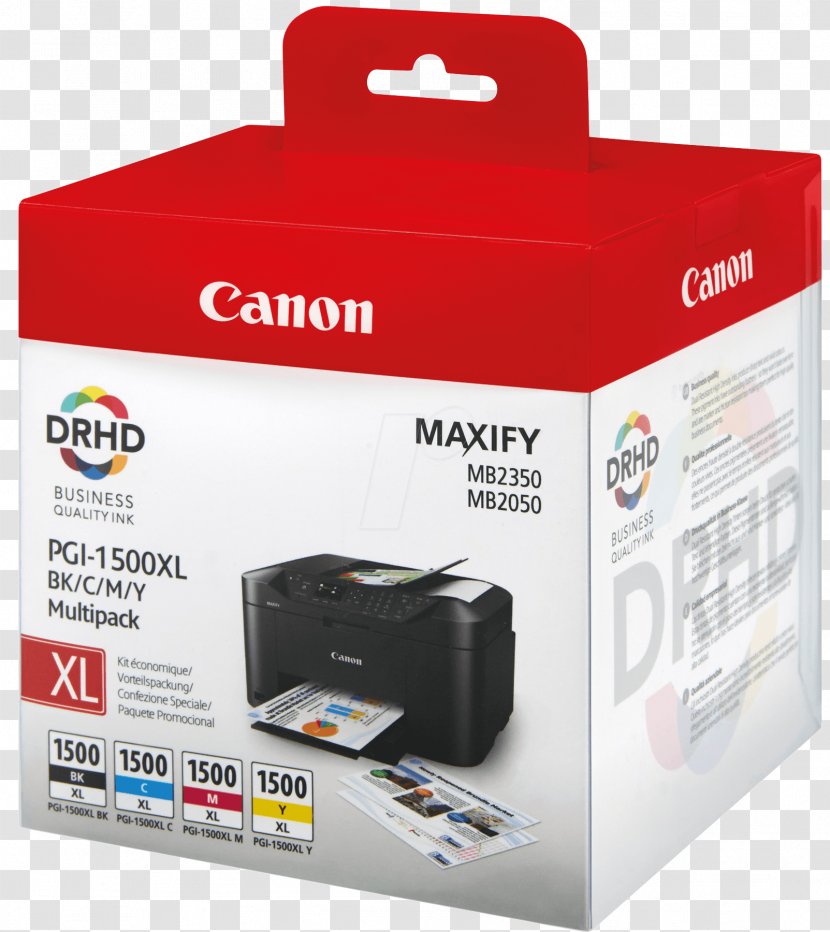 Ink Cartridge Canon Printer Inkjet Printing - Electronics Accessory - Id Pack Transparent PNG