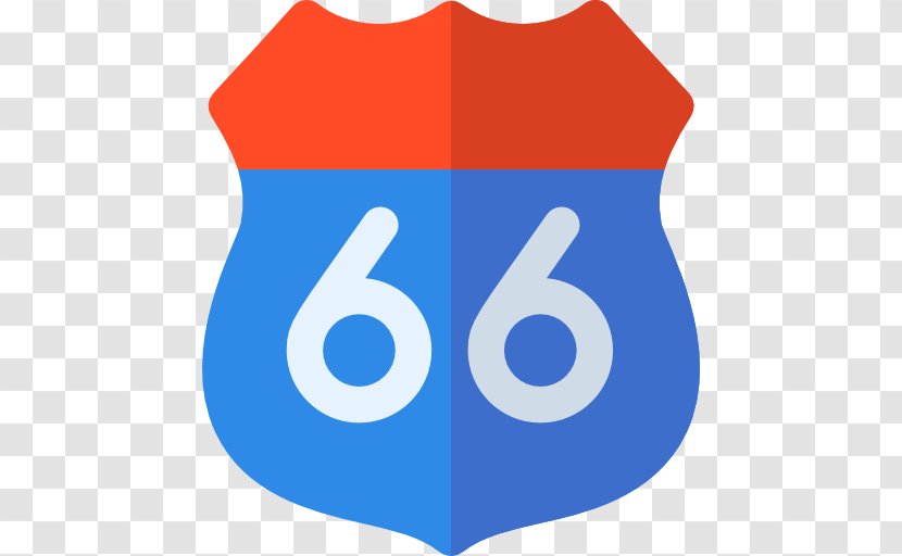 Road U.S. Route 66 Clip Art - Blue Transparent PNG