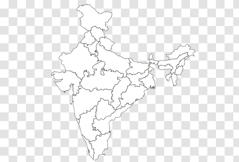 Blank Map United States Of America India Image - Line Art Transparent PNG