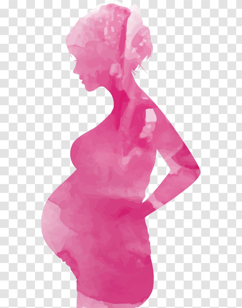 Mothers Day Pregnancy Woman - Greeting Card - Pregnant Women Vector Watercolor Transparent PNG