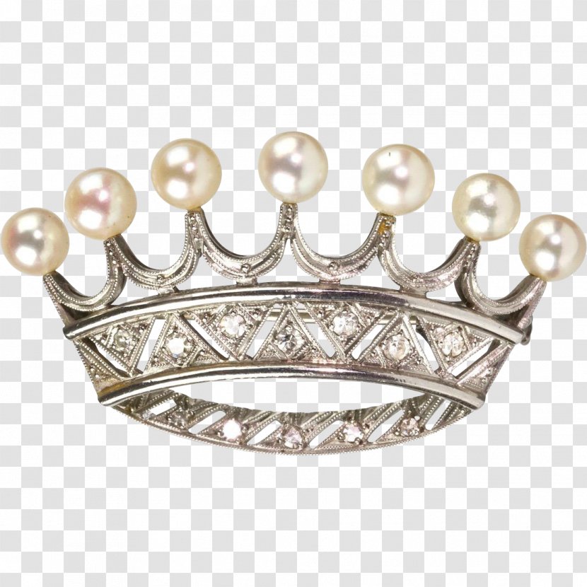 Brooch Crown Pin Jewellery - Diamond - Silver Transparent PNG