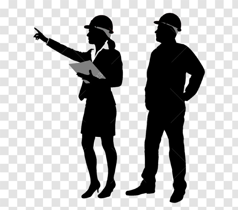 Silhouette Image Construction Engineer Job Transparent PNG