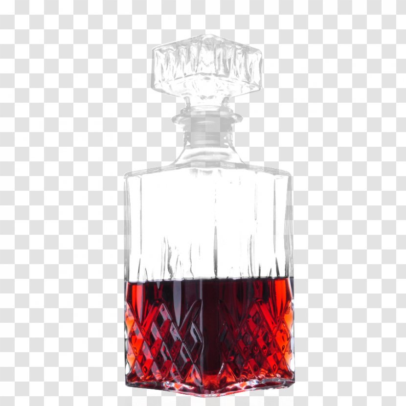 Red Wine Whisky Bottle Glass - Liquid - Crystal Transparent PNG