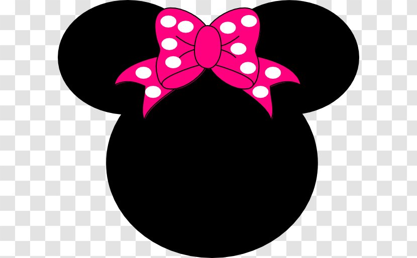 Minnie Mouse Mickey Clip Art - Silhouette - Outline Head Transparent PNG