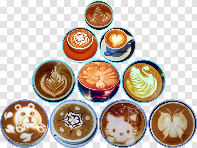 Coffee Latte Art Cafe Cappuccino - Cup Transparent PNG
