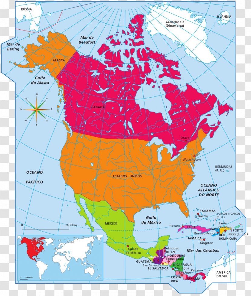 Canada United States Map Projection World - Area Transparent PNG