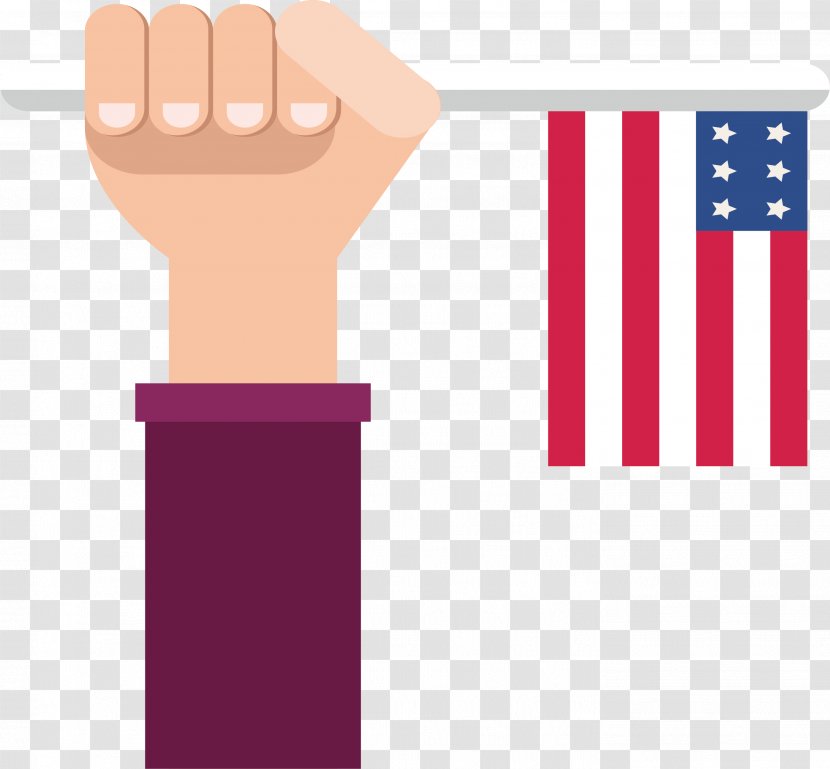 Flag Of The United States National - Holding American In His Hand Transparent PNG